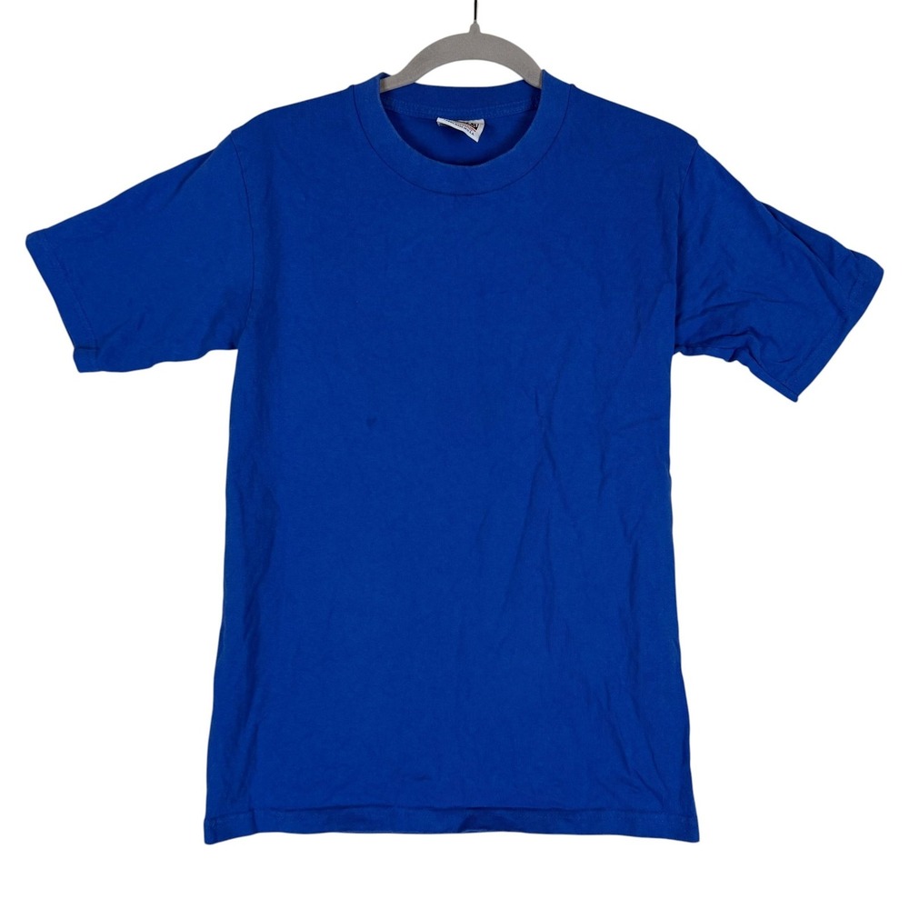Pro Club Shirt Mens Small Blue Solid Heavyweight Cotton Crewneck Basic Tee